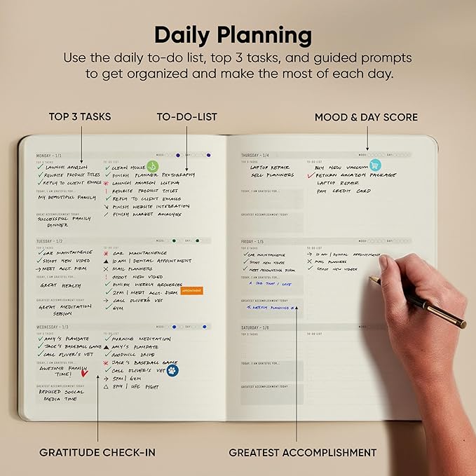 Dated, 2026 Planner, 8.5" x 11" - The #1 Productivity Planner to Achieve Your 2026 Goals - Planner 2026-2027 by PRODUCTIVITY STORE (A4, GREEN)
