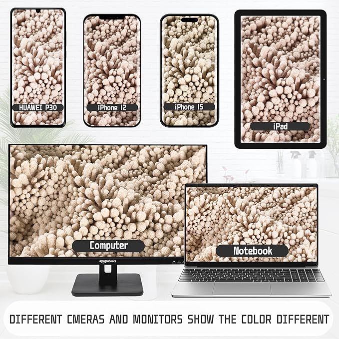 Yimobra Bathroom Runner Rug 70x24 Inch - Extra Long Non Slip Chenille Bath Mat, Soft & Absorbent, Machine Washable Shaggy Hallway Carpet for Vanity Tub Shower, Light Brown Home Decor Accessories