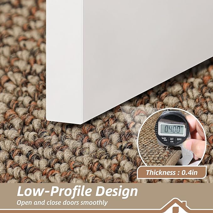 BEQHAUSE Dirt Trapper Door Mat 17" x 30", Non-Slip Doormats (Rolled-Up NO Creases) Washable Entryway Rug, Dirt Resist and Absorbent Welcome Mat, Low Profile Floor Mats for Front Back Door, Beige