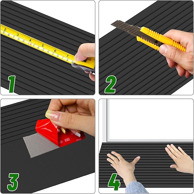 0.8" Rise Threshold Ramps for Doorways, 2000 Lbs Load Capacity, 35.5" Wide Natural Rubber Power Wheelchair Ramp is Adjustable and Cuttable for Doorways, Curb, Sweeper, Power Scooters, Bathroom