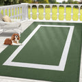 OLANLY Indoor Door Mat, 71x47, Non-Slip Absorbent Resist Dirt Entrance Mat, Washable Low-Profile Inside Entry Doormats for Entryway, Green
