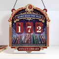 Personalized Books Read This Year Tracker Sign, Celestial Book Counter for Readers, Vintage Fantasy Bookshelf Library Decor, Custom Bookish Gifts for Women, Home Reading Nook & Bookshelf Accessories