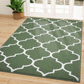 OLANLY Indoor Door Mat, 59x35, Non-Slip Absorbent Resist Dirt Entrance Mat, Washable Low-Profile Inside Floor Doormats for Entryway, Green