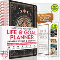 Manifestation Journal – Hourly, Weekly & Monthly Planner | 12-Month to Increase Productivity, Life Organizer & Goal Planner | Spiral Journal, Habit Tracker, Foldable Vision Board, Gift Box & Stickers