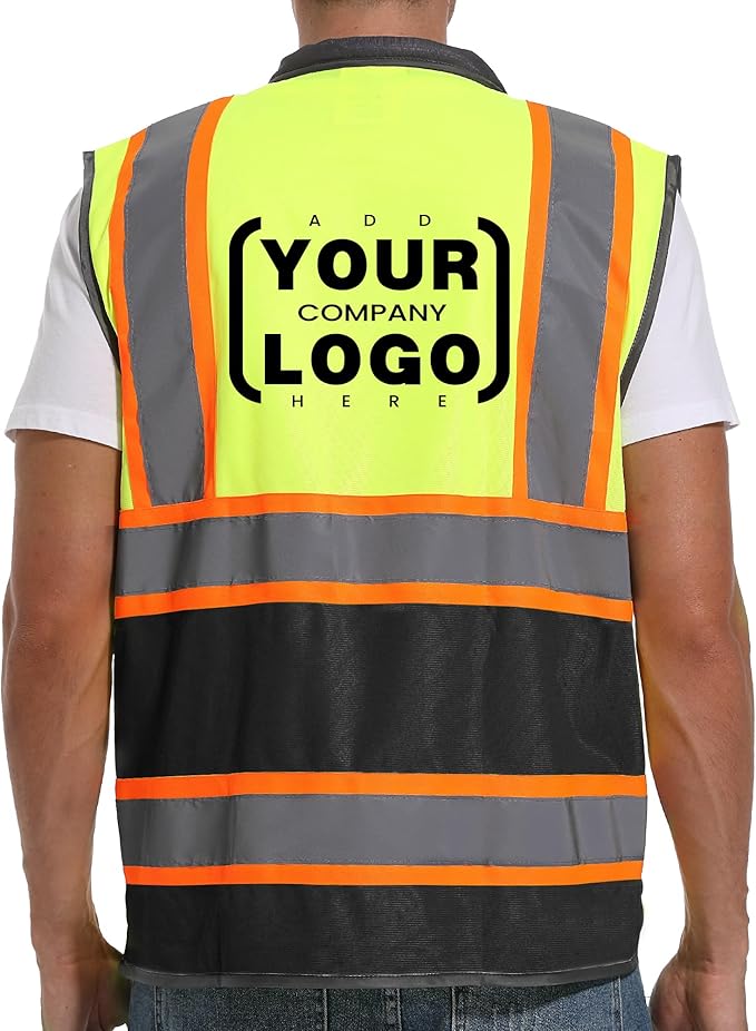 Reflective Safety Vest for Men and Women - High Visibility Construction Vest - Dual Tone Reflective Strips