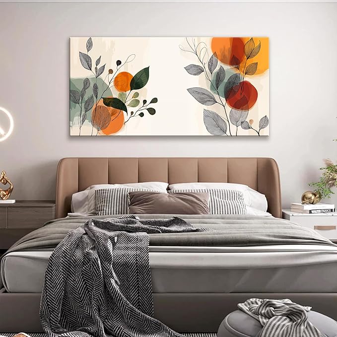 Suconvng Wall Art For Living Room Modern Boho Wall Art Decor Modern Aesthetic Canvas Art Wall Decor Home Wall Decoration Suitable Pictures For Bedroom Apartment Office Can Be Hung 24" × 48"