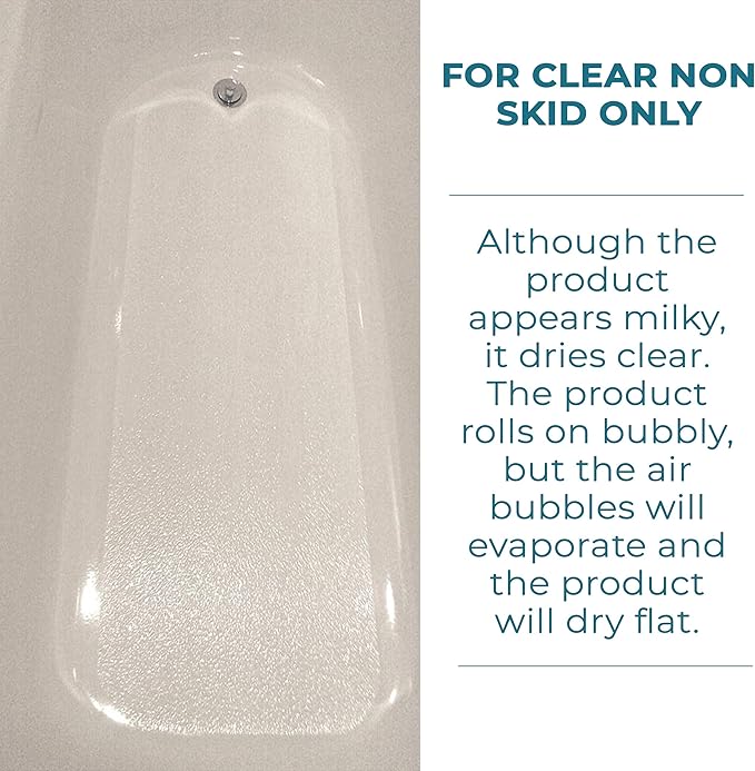 Tub Guard Anti Slip - Clear Bathtub & Shower Grip Textured Non Slip Coating for Slippery Tubs or Shower Floors - 1 Gallon (90 Tubs or Shower Pans)