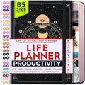 Law of Attraction Planner – Undated Hourly, Weekly & Monthly Goal Setting Planner, 12-Month to Increase Productivity | Life & Gratitude Journal, Include Foldable Vision Board, Gift Box & Stickers
