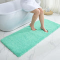 Bathroom Runner Rug 24x70 Spa Blue Non Slip Fluffy Long Bath Mat for Bathroom Floor Washable Plush Luxury Large Bath Rug for Tub Absorbent Runner Rug for Bedside