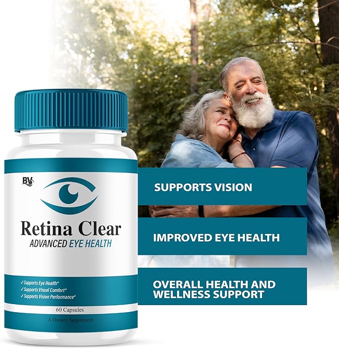 BLUE VIBE Retina Clear Advanced Eye Health Supplement, Retina Clear Max Strength Overall Vision & Wellness Supplement, RetinaClear Advanced Vision Support and Eye Health Formula Pills (60 Capsules)