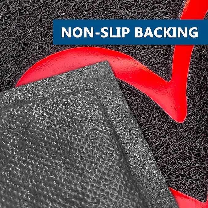 EARTHALL Door Mat Outside Inside Home Doormat, 48"x32", Durable Floor Mat Non Slip Mat Ultra Absorb Mud Easy Clean Front Doormat for Garage, Entryway, Patio, High Traffic Areas, Black