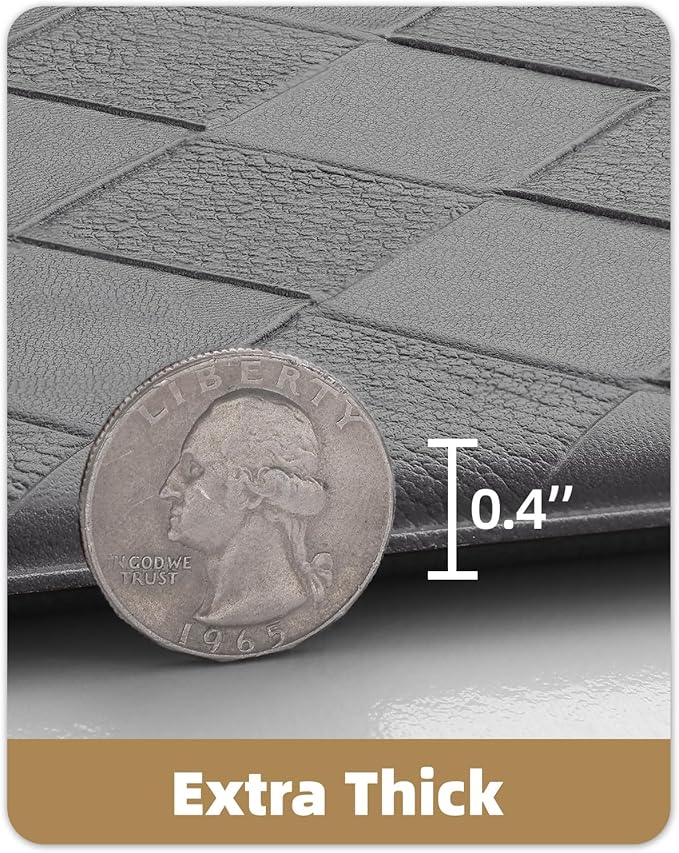Color&Geometry Anti Fatigue Cushioned Checkered Designed Kitchen Mats Set, Easy Clean, Waterproof & Oil Proof Kitchen Floor Mat, Anti Slip Runner for Front Sink Comfort Standing,17x29+17x59,Grey