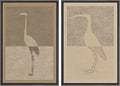 MUDECOR Framed Canvas Print Wall Art Bird Silhouette Modern Minimalist with Heron Crane Illustrations Modern Art Decorative Bohemian Colorful for Living Room, Bedroom, Office - 24"x36"x2 Black