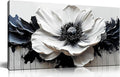 Flower Canvas Wall Art for Living Room - Black and White Wall Art for Bedroom - Modern Wall Decor for Bedroom Women Size 20" x 40"