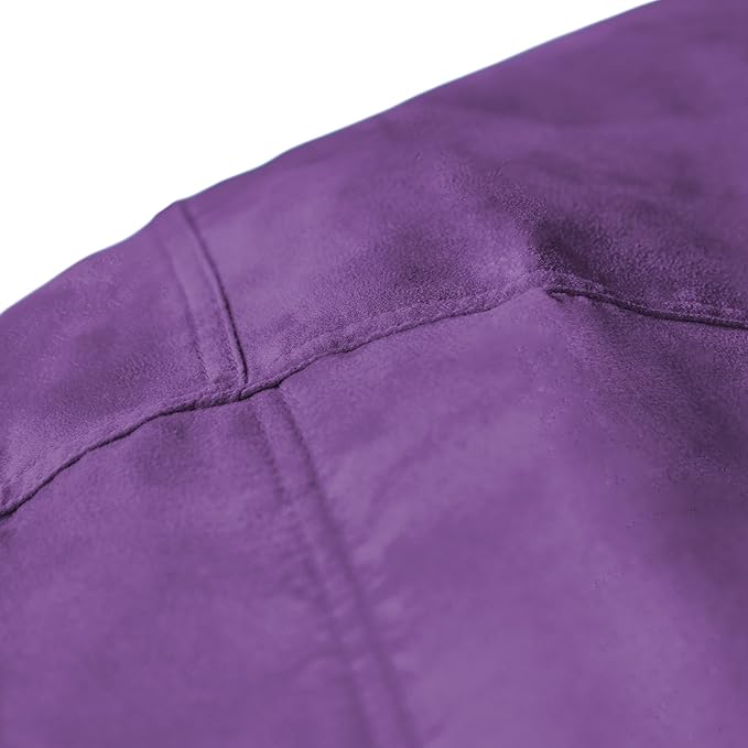 Lumaland Luxurious 3ft Medium Bean Bag Chair with Microsuede Cover - Ultra Soft, Foam Filling, Washable Bean Bag Sofa for Adults, Teenagers, Kids, Pets - Sack Chair for Living Room, Bedroom - Purple