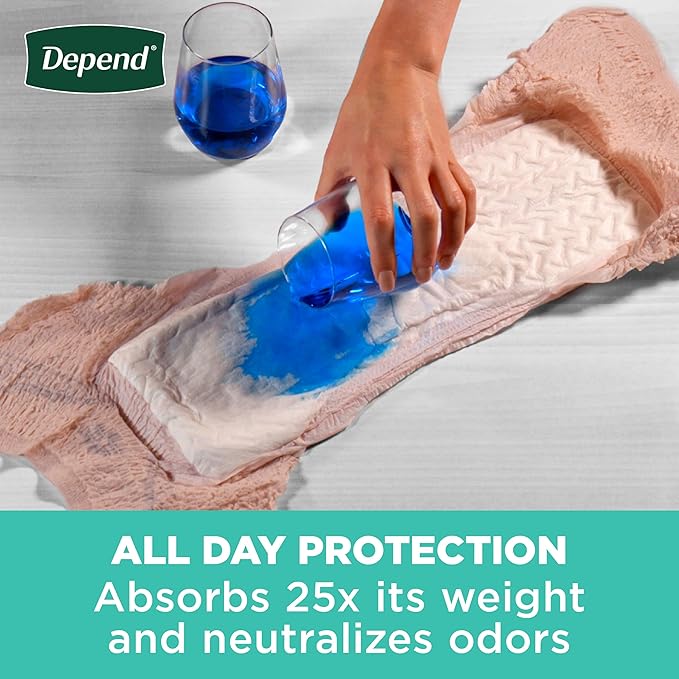 Depend Fresh Protection Adult Diapers, Incontinence & Postpartum Bladder Leak Underwear for Women, Disposable, Maximum, Extra-Large, Blush, 15 Count, Packaging May Vary