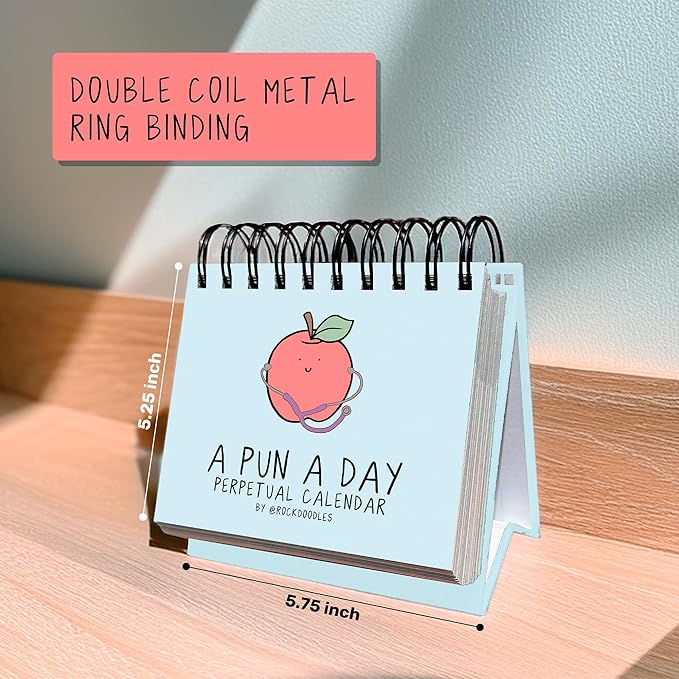 Perpetual Daily Pun Calendar | 365 Hilarious Puns for Home or Office, Wordplay to Brighten, Amuse, and Entertain Every Day of the Year | Great Gift for Pun Lovers, Coworkers, Friends & Family