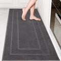 PURRUGS Machine Washable Kitchen Runner Rug 32" x 70", Non-Slip/Skid Hallway Runner Rug, Super Absorbent Soft Area Rug for Kitchen, Hallway & Laundry, Rolled Packaging, Grey
