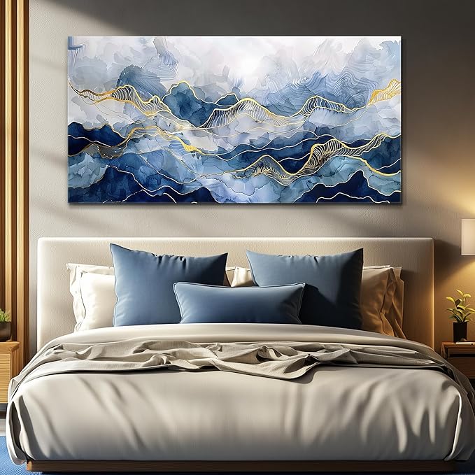 FUHAIHUA Large Canvas Decor For Bedroom Wall Art For Living Room Office Decorations Minimalism Pictures Ink Abstract Paintings Artwork Modern Home Decor Posters Ready To Hang 30"X60"