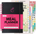 Life & Apples Meal Planner with Grocery List – Undated Weekly Menu & Meal Prep Notebook for Women & Men, Healthy Eating & Weight Loss Planner, 52-Week Spiral Bound Journal, Pink Spiral