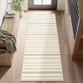 jinchan Moroccan Boho Runner Rug 2x6 - Machine Washable Non-Slip Low-Pile Soft Bohemian Runner Rug for Entryway Hallway Kitchen Bedroom Laundry Room (2‘x6', Beige)
