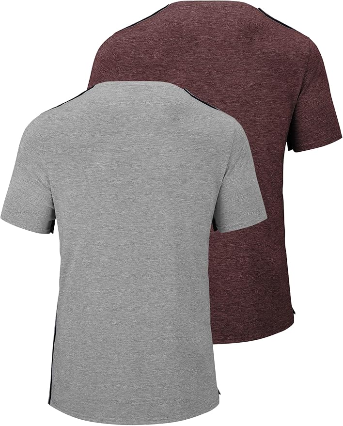 Men's Post Shoulder Surgery Recovery Shirts Tear Away Short Sleeve Full Open Side Snap Dialysis Chemo Clothing