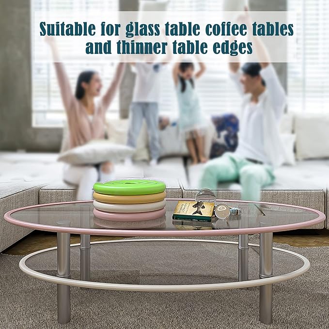 Baby Proof Edge Protectors 2-Pack (8Ft Total) - Ultra-Soft Foam U-Shaped Corner Guards for Table,Desk,Furniture - 4 Colors Safety Bumpers for Sharp Edges Under 2cm(Beige)