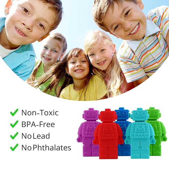 Sensory Pencil Toppers for Sensory Kids, Boys and Girls, Silicone Pencil Covers for Autism, ADHD, SPD, Reduce Fidgeting