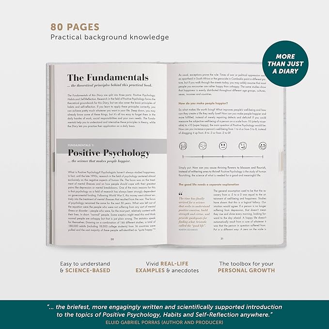 6-Minute Diary – 3-Million-User Gratitude Journal for Women & Men with Prompts – Guided Self Care Book Based on Positive Psychology – Daily Manifestation
