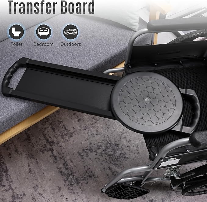 EASACE Transfer Board 35"*12"- Patient Slide Assist Device, Slide Board, Sliding Board to Wheelchair Transfer,Transfer Disc for Elderly, Easy Transfer from Wheelchair to Bed, Toilet, Tub, Car.