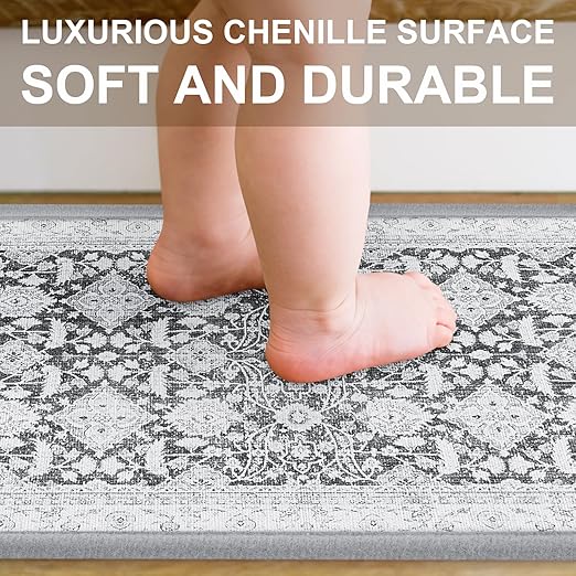 Non Slip Stair Treads for Wooden Steps Indoor, Grey, 15pcs, 30"X8", Soft Carpet Mat, Machine Washable Boho Carpet Treads with Reusable Adhesive Backing, Safety Stair Tread for Dogs, Kids, Elders