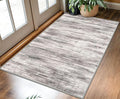 KOZYFLY Abstract Modern Washable 3x5 Area Rug Non-Slip Large Kitchen & Entryway Rug, Grey Beige Throw Rugs Indoor Mat for High-Traffic Door Entrance, Laundry, Nursery, Soft Bedroom Living Room Accent