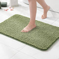 MIULEE Extra Thick Non Slip Bathroom Rug Shaggy Soft Bath Mat Plush Microfiber Absorbent Water for Shower Tub Machine Washable (Sage, 20x30 Inches)