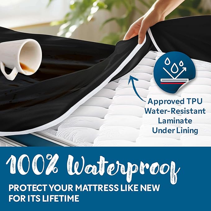 Guardmax Jersey Knitted Mini Crib Size Zippered Mattress Encasement - Waterproof & Bed Bug Proof Mattress Protector - Comfortable, Soft, and Noiseless Zippered Bedding - Dust Mite Proof (24 x 38 x 3)