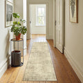 jinchan Moroccan Runner Rug 2x7 - Kitchen Machine Washable Runner Rug Modern Geometric Soft Low-Pile Lightweight Non-Slip Carpet for Entryway Hallway Laundry Room Bedroom Farmhouse (2x7ft, Taupe)
