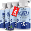 NOVEHA AREDS 2 Eye Vitamin & Mineral Supplement | Vision Support Formula with Lutein, Zeaxanthin, Bilberry, Eyebright & Grape Seed | Supports Eye Health & Macular Function (240 Capsules)
