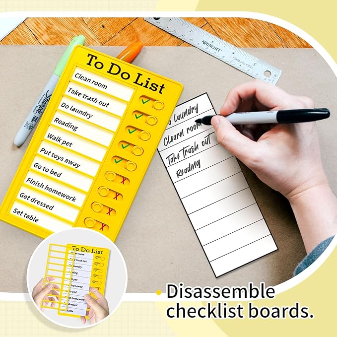 Chore Chart for Kids,To Do List, Daily Routine Chart, and Schedule Board-Checklist and Portable Memo for Efficient Task Management and Planning,Adhd Tools