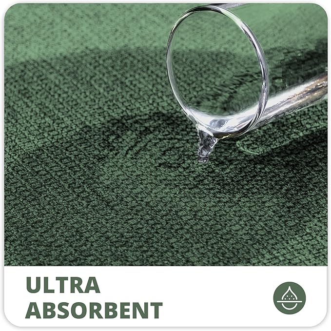 Bath Mat,Ultra Thin Bathroom Runner Rugs,Large Bath Mats for Bathroom,Quick Dry,Non-Slip,Machine Washable,Low Pile,Bath Rug,Shower Outside,Sink,Home Decor Accessories.Green,3'x5'(36x60inch)