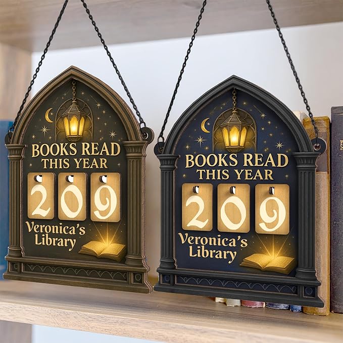 Custom Books Read This Year Wooden Sign, Reading Tracker Book Counter, Personalized Home Library Decor, Bookshelf Accessories, Bookworm Gift for Book Lovers, Readers, Teachers