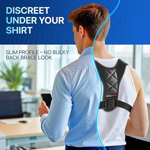 NEW 2026 Posture Corrector for Men & Women – Adjustable Figure-8 Back Brace for Rounded Shoulders & Upper Back Support – Breathable & Invisible Under Shirts – Desk Job & Computer Work – All-Day Brace