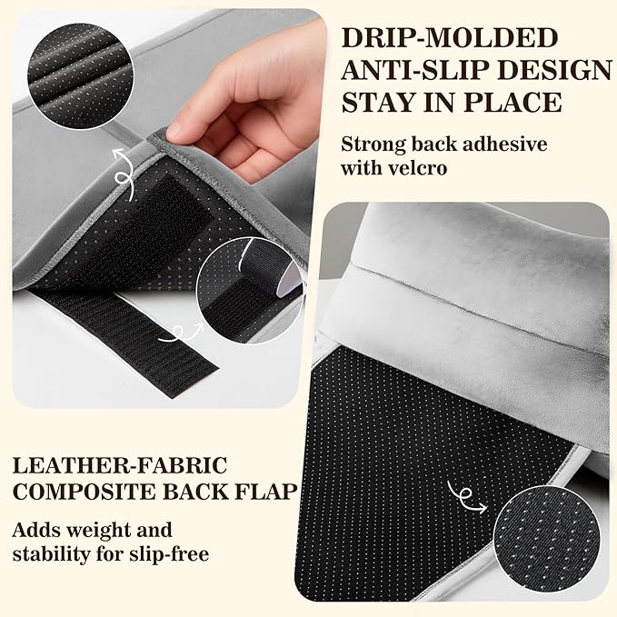 Recliner Headrest Pillow, Adjustable Comfort Neck & Head Support Pillow, Soft Velvet Non-Slip Headrest for Pain Relief & Relaxation, Ideal for Recliner, Couch, Chair, Sofa