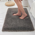 Bathroom Rugs 36x24, Ultra Thick Shaggy Soft Microfiber Absorbent Bath Rug, High Density Foam Latex Non Slip Backing, Machine Washable Bath Mats for Bathroom Floor & Sink, Dark Grey
