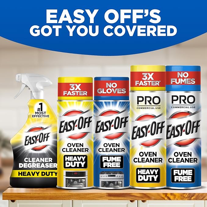 Easy-Off Fume Free Oven Cleaner Spray, Lemon, 24oz, Removes Grease