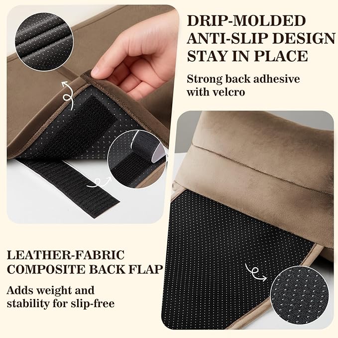 Recliner Headrest Pillow, Adjustable Comfort Neck & Head Support Pillow, Soft Velvet Non-Slip Headrest for Pain Relief & Relaxation, Ideal for Recliner, Couch, Chair, Sofa