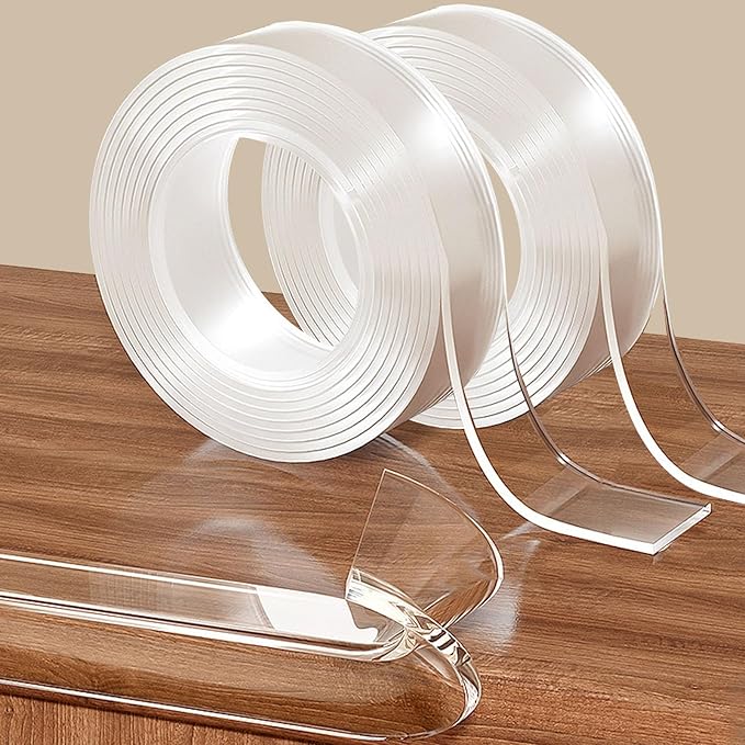 2 Rolls Clear Soft Corner Protectors for Furniture Strip,Sharp Edge & Table Bumper,Window Edge,Wall Protector, Soft Corner Guards Safe for Proof,Table Corner Protectors in Family,1.18 in x 13.12 FT