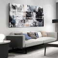 Abstract Wall Art for Living Room Large Size - Black and White Canvas Wall Art for Office - Modern Art Wall Decor for Bedroom Size 29" x 59"