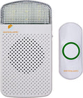 Safeguard Supply Wireless Doorbell Kit- 1000' Range Plug In Doorbell Ideal As Hearing Impaired Doorbell & Deaf Doorbell - Available 95dB Volume Setting & Attention Grabbing Flashing Doorbell Strobe
