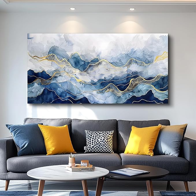 FUHAIHUA Large Canvas Decor For Bedroom Wall Art For Living Room Office Decorations Minimalism Pictures Ink Abstract Paintings Artwork Modern Home Decor Posters Ready To Hang 30"X60"