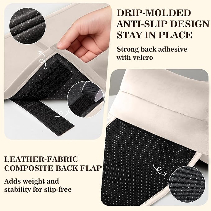 Recliner Headrest Pillow, Adjustable Comfort Neck & Head Support Pillow, Soft Velvet Non-Slip Headrest for Pain Relief & Relaxation, Ideal for Recliner, Couch, Chair, Sofa
