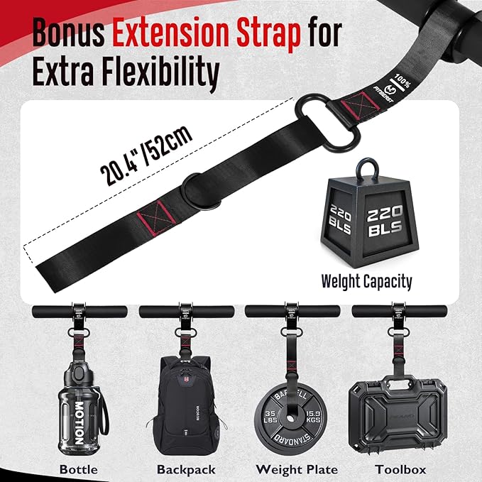 FitBeast Forearm Strengthener & Forearm Exerciser, Wrist Roller with Thicker Handle, Forearm Strength Trainer with Adjustable Strap - Ideal for Grip Strength, Muscle Building, Rehabilitation